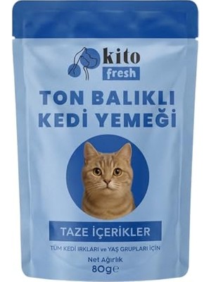 Esranın Dünyası Kito Fresh Ton Balıklı Kedi YEMEĞI%100 Taze Içerikli  80 G