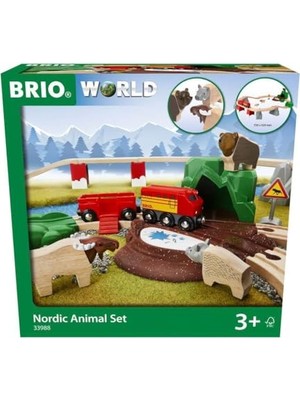 Esranın Dünyası World 33988 Iskandinav Ormanı Hayvanları Seti -  Ahşap Tren Aksesuarları - 3 Yıldan Itibaren Tavsiye Edilir