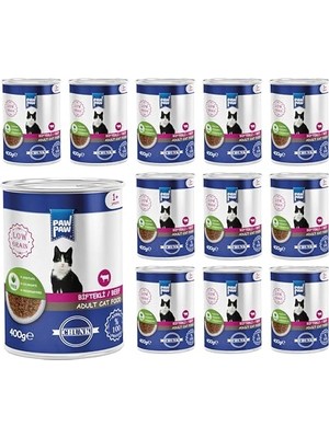 Esranın Dünyası Yetişkin Kedi Biftekli ve Jöleli Konserve  400 gr x 12 Adet