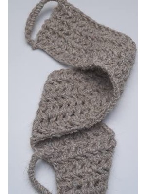 Esranın Dünyası Keçi Kılı Sırt Lifi El Örmesi. 70 cm 11 cm Gri