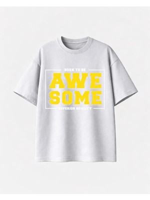Comvicho Born To Be Baskılı Beyaz Tshirt