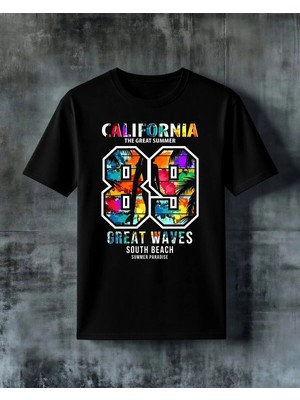 Comvicho Al For Nia Great Waves Baskılı Oversize Tişört