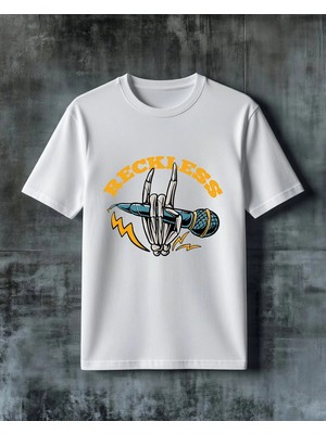Comvicho Reckless Rocke Baskılı Oversize Tişört