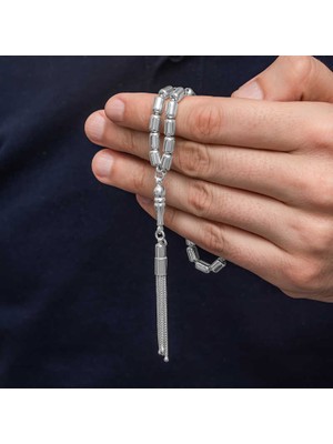DMR Elegance Gümüş Kapsül Kesim Erkek Tesbih