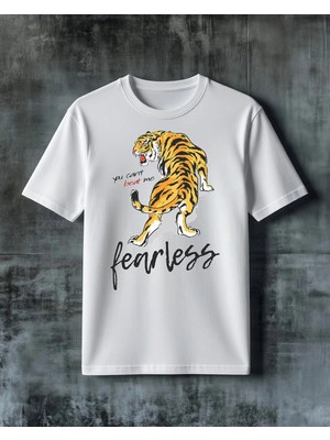 Comvicho Fearless Kaplan Baskılı Oversize Tişört