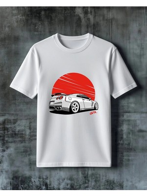 Comvicho Gtr Spor Araba Baskılı Oversize Tişört