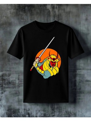 Comvicho Samurai Demon Baskılı Oversize Tişört