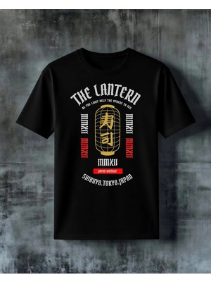 Comvicho Lantern Japan Vintage Baskılı Oversize Tişört