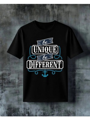 Comvicho Be Unique Be Different Baskılı Oversize Tişört