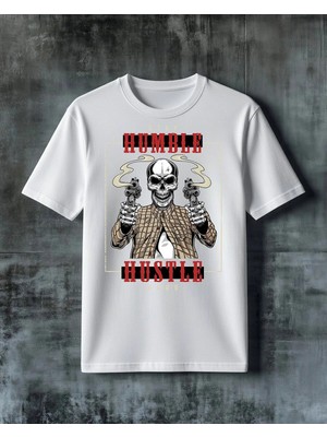 Comvicho Stay Humble Hustle Hard Baskılı Oversize Tişört