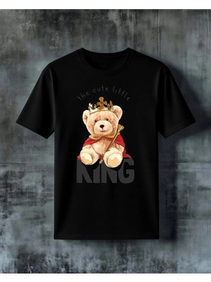 Comvicho The Cute Little Kral Ayi Baskılı Oversize Tişört