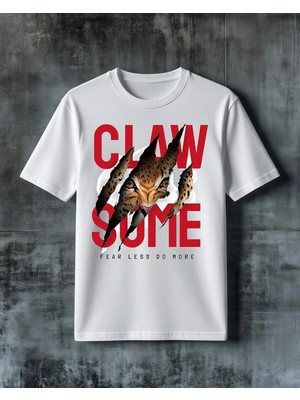 Comvicho Claw Some Fear Less Baskılı Oversize Tişört