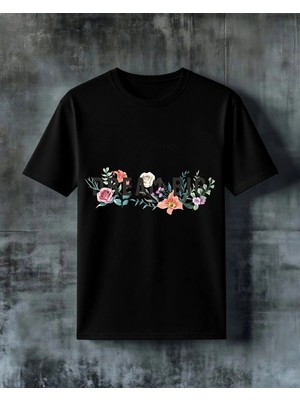 Comvicho Dream Big Cicek Motif Baskılı Oversize Tişört