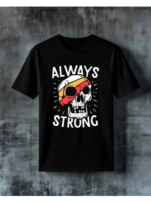 Comvicho Always Strong Kuvvetli Yumruk Baskılı Oversize Tişört