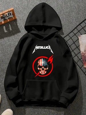 Comvicho METALLICADTF05 Baskılı Unisex Sweatshirt