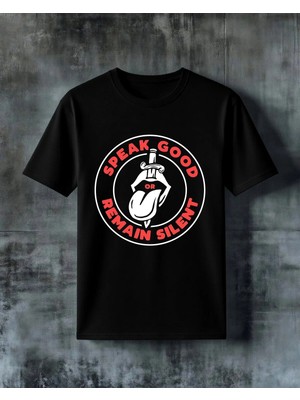 Comvicho Speak Good Remain Silent Baskılı Oversize Tişört