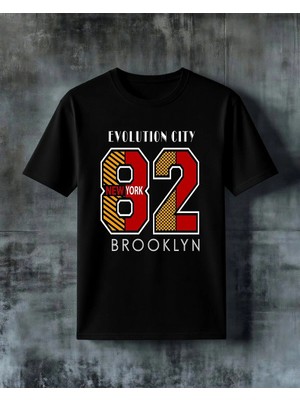 Comvicho New York Sayi Baskılı Oversize Tişört