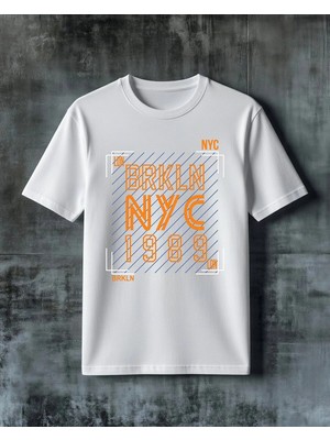 Comvicho Brooklyn Nyc Baskılı Oversize Tişört
