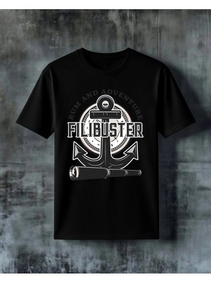 Comvicho Filibuster Denizciler Baskılı Oversize Tişört