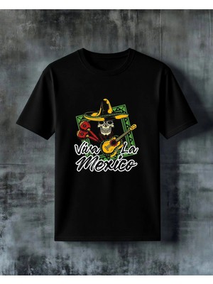 Comvicho Viva La Mexico Iskelet Baskılı Oversize Tişört