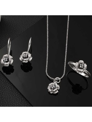 DMR Elegance Gümüş Gül Kadın Set