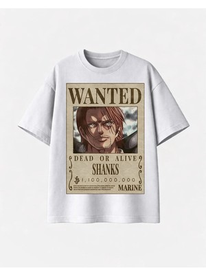 Comvicho Wanted Shanks Baskılı Beyaz Tshirt