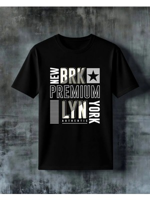 Comvicho Brk Lyn Yildiz Logo Baskılı Oversize Tişört