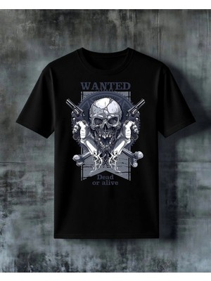 Comvicho Wanted Kafa Baskılı Oversize Tişört