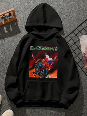 Comvicho MAIDEN21 Baskılı Unisex Sweatshirt