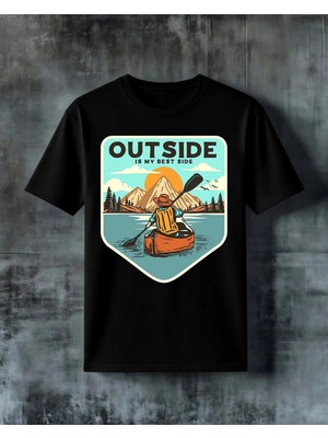 Comvicho Outside Best Side Kano Macera Baskılı Oversize Tişört
