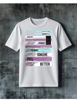 Comvicho Urban Style Street Fashion Baskılı Oversize Tişört