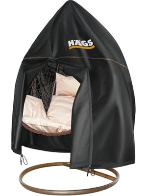 Esranın Dünyası Haegs Bahçe Salıncağı Örtüsü, Rattan Salıncak Koltuk Koruma Kılıfı Brandası, Hamak Sandalye Dış Mekan Su Geçirmez Mobilyası Koruyucu Örtü - 190 x 115CM