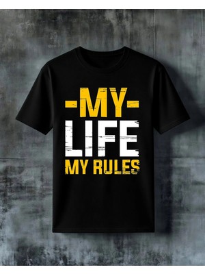 Comvicho Imy My Rules Baskılı Oversize Tişört