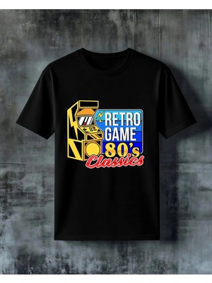 Comvicho Retro Game S Classics Baskılı Oversize Tişört