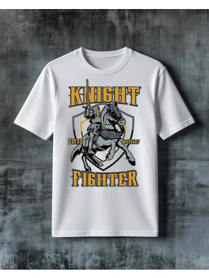 Comvicho Knight Fighter Elite Military Baskılı Oversize Tişört