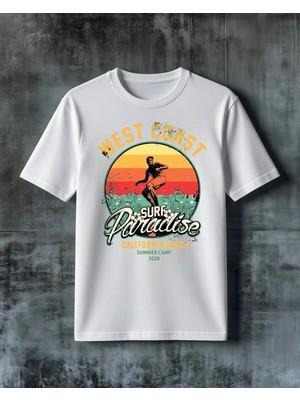 Comvicho Best Coast Surf Paradise Baskılı Oversize Tişört