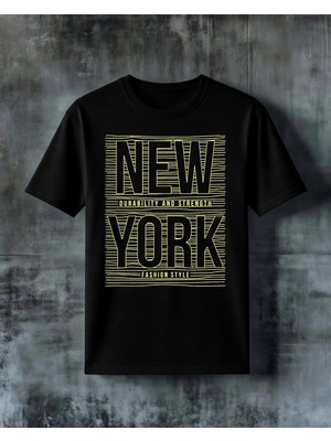 Comvicho New York Moda Baskılı Oversize Tişört
