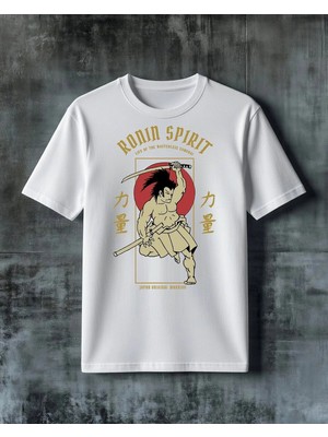 Comvicho Ronin Spirit Samurai Baskılı Oversize Tişört