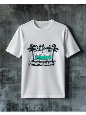 Comvicho California Minibus Baskılı Oversize Tişört