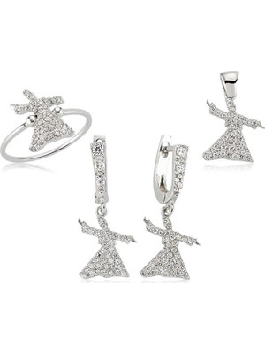 DMR Elegance Gümüş Semazen Bayan Set