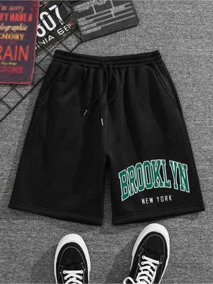 Tarzsokak Brooklyn Baskılı Rahat Kalıp Unisex Şort