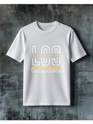Comvicho Angeles California Baskılı Oversize Tişört