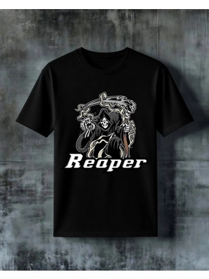 Comvicho Reaper Olum Baskılı Oversize Tişört