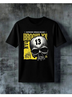 Comvicho Brooklyn Urban Brand Baskılı Oversize Tişört