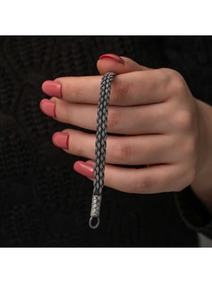 DMR Elegance Gümüş Kazaziye Örgü Bileklik