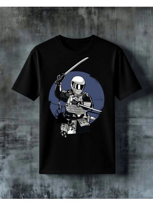 Comvicho Ninja Samuray Baskılı Oversize Tişört