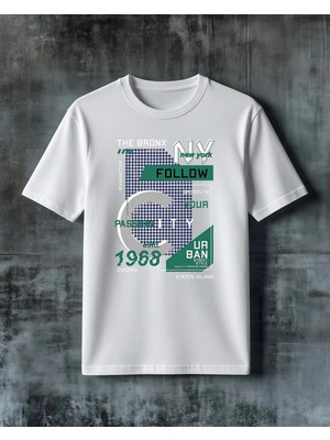Comvicho Urban Ban New York Baskılı Oversize Tişört
