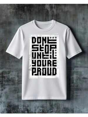 Comvicho One Shot One Life Motivasyon Baskılı Oversize Tişört