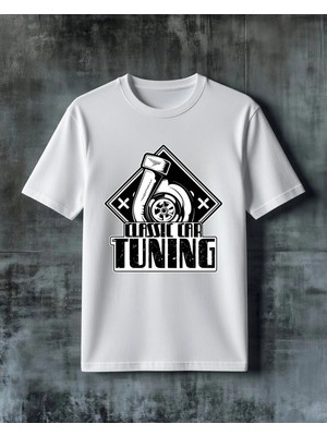 Comvicho Classic Car Tuning Baskılı Oversize Tişört