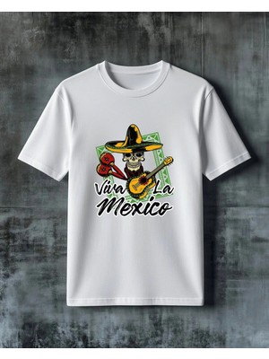 Comvicho Viva La Mexico Iskelet Baskılı Oversize Tişört